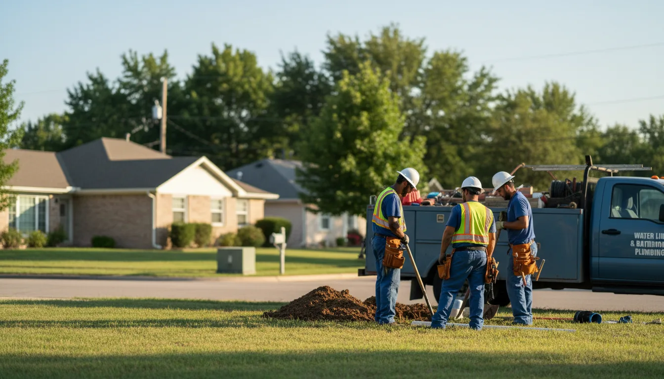Residential water line and bathroom plumbing service in Brookston, IN